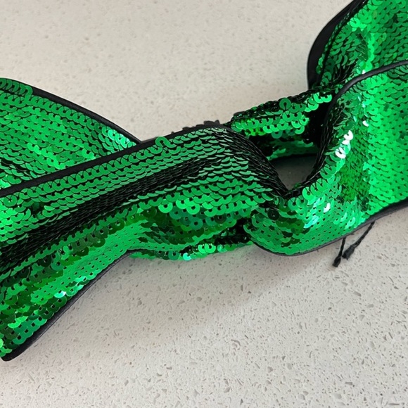 GUCCI - Green Sequin Knot Headband - Picture 6 of 12